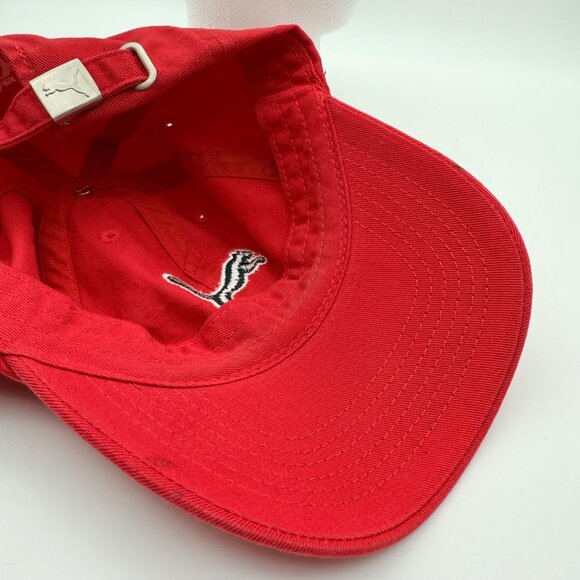 Puma Red Hat Adjustable Baseball Cap - Picture 5 of 6